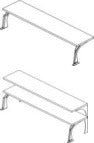 INOX BIM ICT2.16 – illustrazione rappresentativa della serie Mensole inox con supporti in acciaio pieno