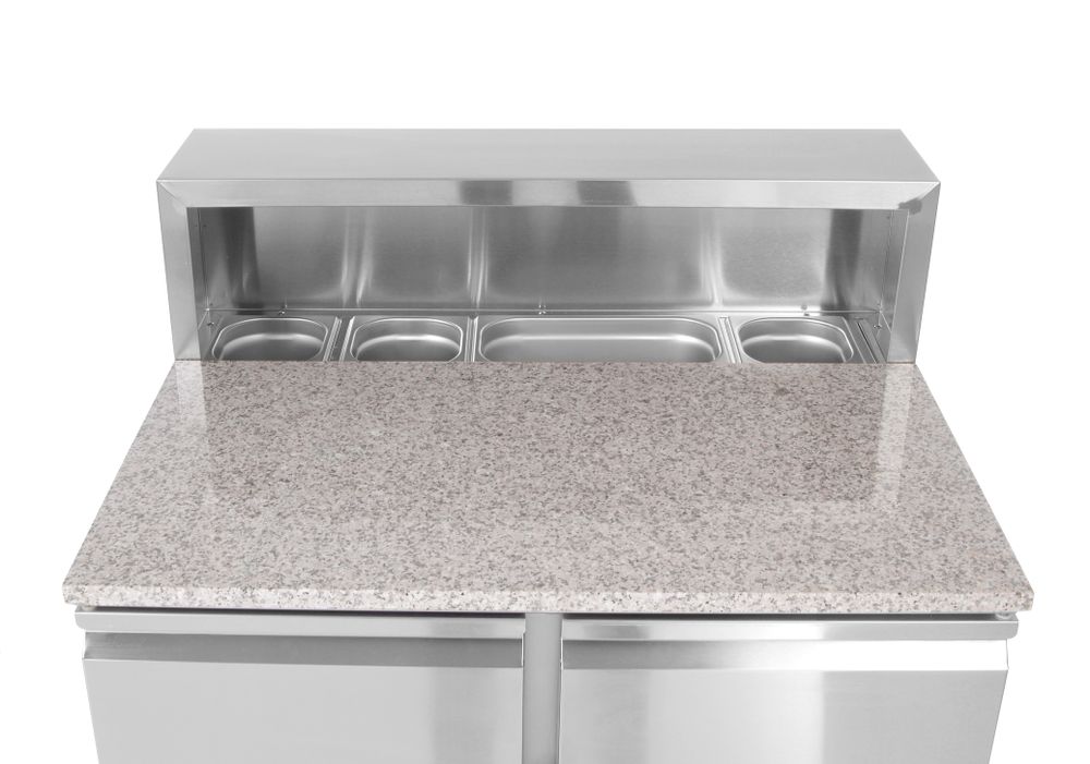 Banco pizza con due porte 300L Arktic - lunghezza 702 × larghezza 900 × altezza 1110 mm | HE232859