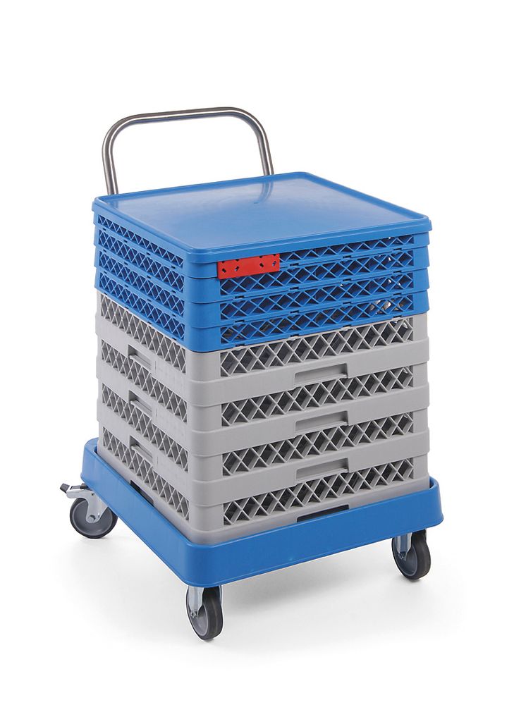 Carrello per cestelli da lavastoviglie con manico HENDI - lunghezza 842 × larghezza 543 × altezza 925 mm | HE877197