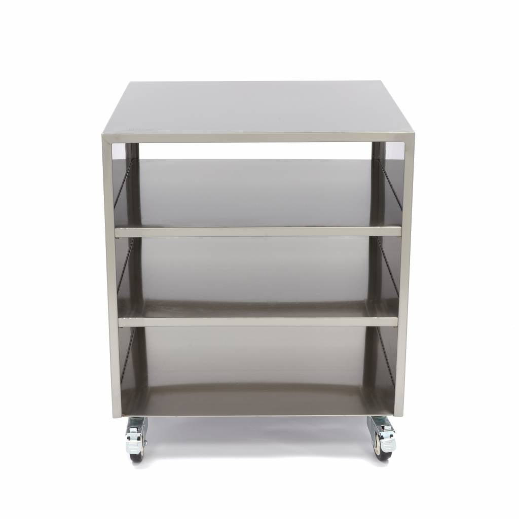 Tavolo Macchina in Acciaio Inox - 60 x 60cm - Portata 120 kg - su Ruote – MAXIMA 09300780 – dettaglio 2