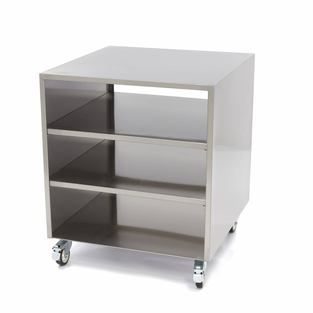Tavolo Macchina in Acciaio Inox - 60 x 60cm - Portata 120 kg - su Ruote – MAXIMA 09300780