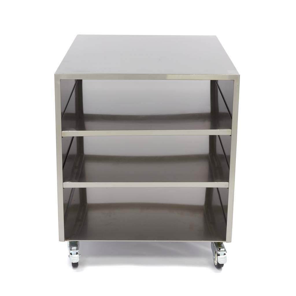 Tavolo Macchina in Acciaio Inox - 60 x 80cm - Portata 120 kg - su Ruote – MAXIMA 09300785 – dettaglio 2