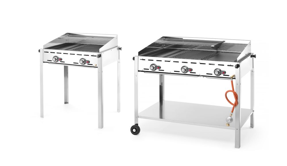 Griglia a gas con 3 bruciatori HENDI - lunghezza 639 × larghezza 1134 × altezza 848 mm | HE149591