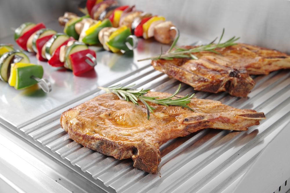 Fry top metà rigata HENDI - lunghezza 435 × larghezza 550 × altezza 245 mm | HE203156