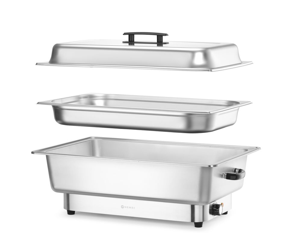 Chafing dish elettrico Pollina HENDI - lunghezza 450 × larghezza 610 × altezza 278 mm | HE204900