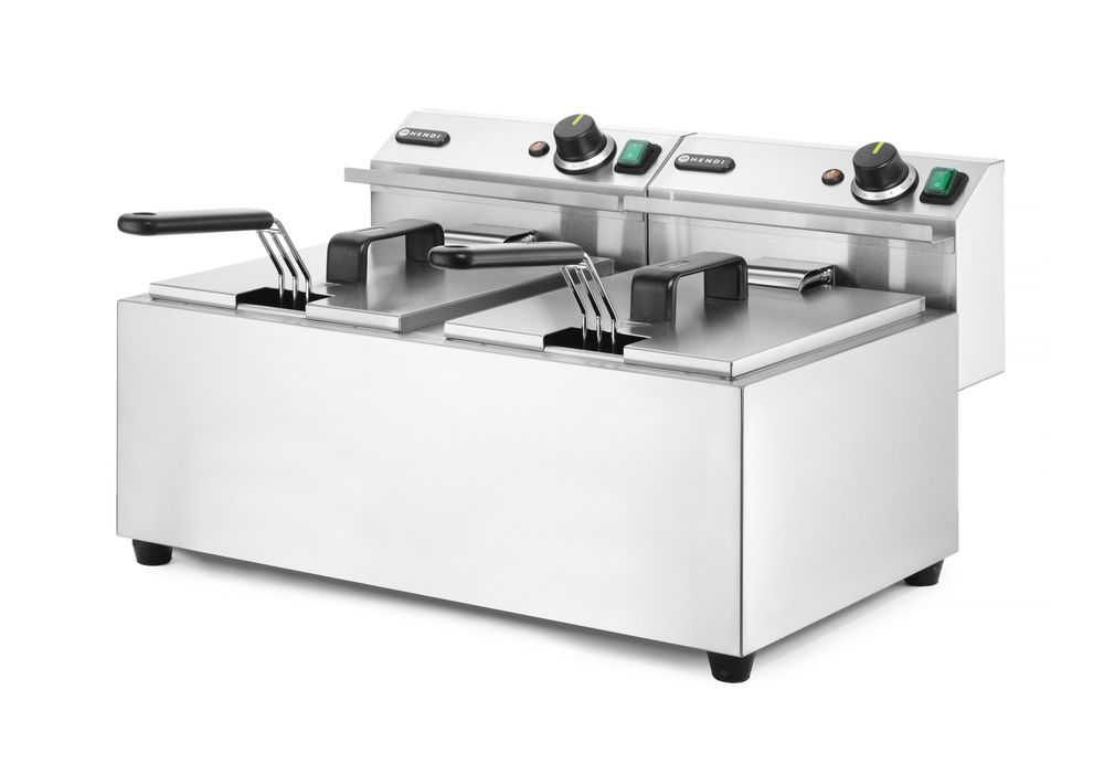 Friggitrice, 2x8 L HENDI - lunghezza 638 × larghezza 610 × altezza 370 mm | HE207307