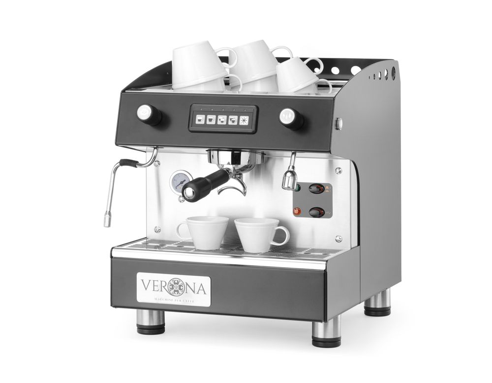 Macchina da caffè Romeo, 1 gruppo, automatica Verona - lunghezza 520 × larghezza 380 × altezza 462 mm | HE207642