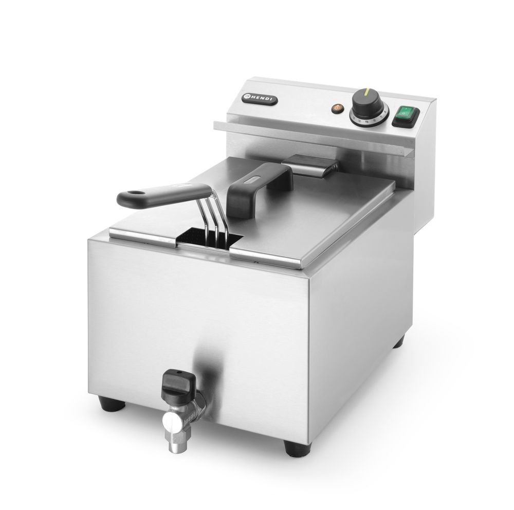 Friggitrice Profi Line con rubinetto di scarico - 8 l HENDI - lunghezza 638 × larghezza 304 × altezza 370 mm | HE209202