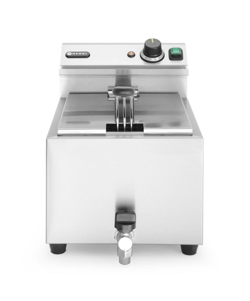 Friggitrice Profi Line con rubinetto di scarico - 8 l HENDI - lunghezza 638 × larghezza 304 × altezza 370 mm | HE209202