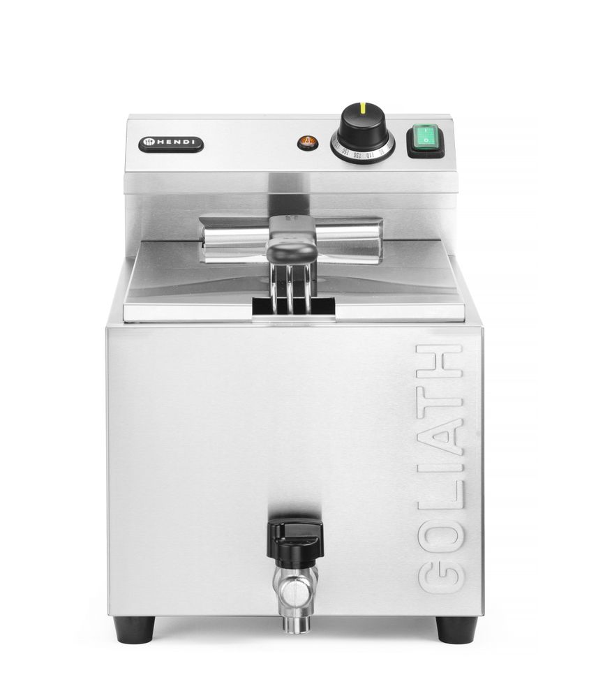 Friggitrice profonda XL con rubinetto di scarico HENDI GOLIATH - lunghezza 710 × larghezza 300 × altezza 390 mm | HE209431