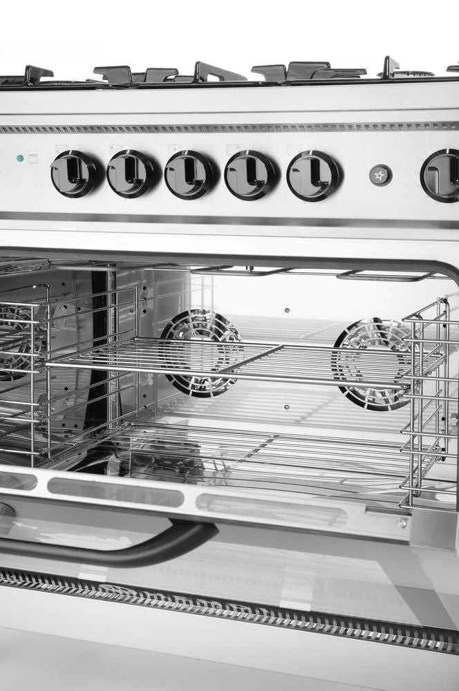 Cucina a gas - 5 bruciatori con forno elettrico HENDI - lunghezza 640 × larghezza 900 × altezza 910 mm | HE225707