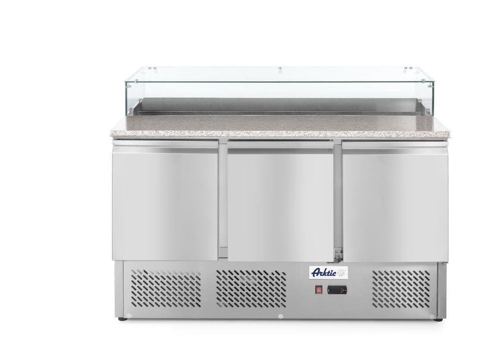 Banco pizza 3 porte 380L Arktic - lunghezza 705 × larghezza 1378 × altezza 1155 mm | HE232873