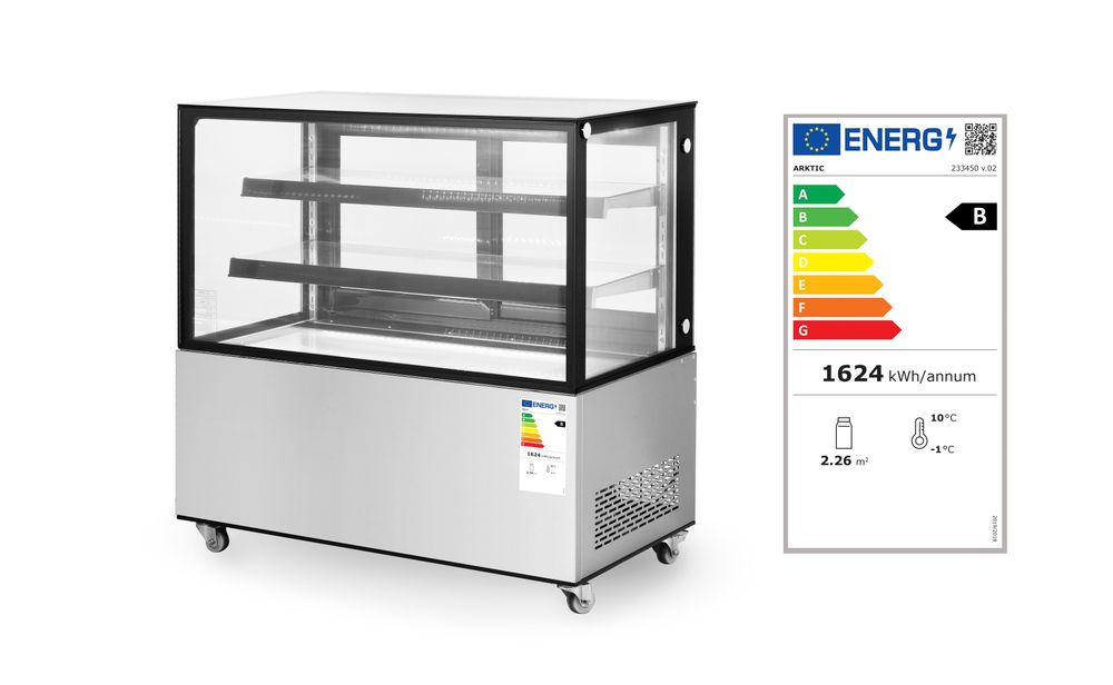 Vetrine refrigerate con 2 ripiani Arktic - lunghezza 677 × larghezza 1524 × altezza 1230 mm | HE233375