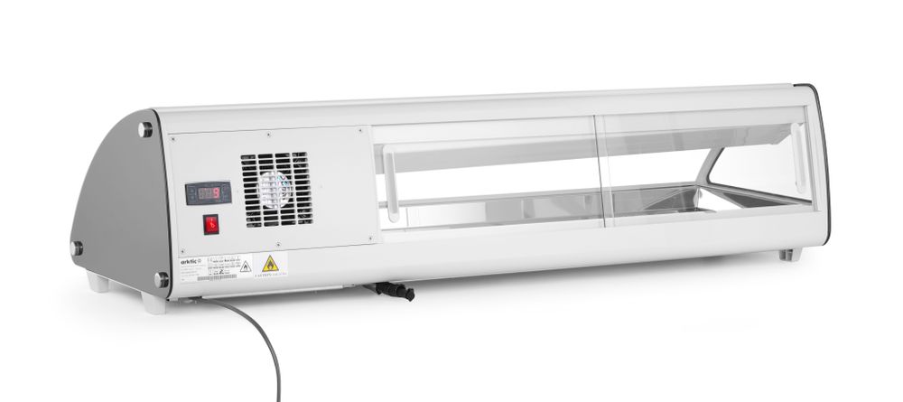 Vetrina refrigerata sushi 5x GN 1/3 Arktic - lunghezza 445 × larghezza 1307 × altezza 327 mm | HE233757