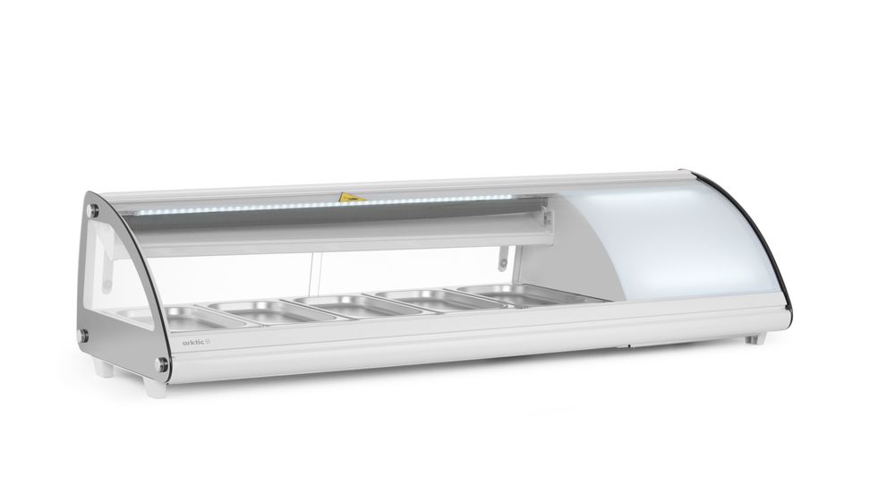 Vetrina refrigerata sushi 5x GN 1/3 Arktic - lunghezza 445 × larghezza 1307 × altezza 327 mm | HE233757