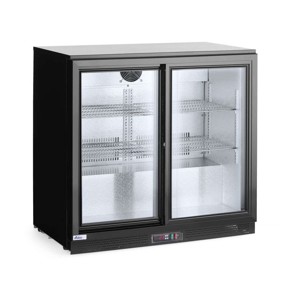 Frigorifero per barra posteriore con doppie porte scorrevoli Arktic - lunghezza 525 × larghezza 900 × altezza 890 mm |