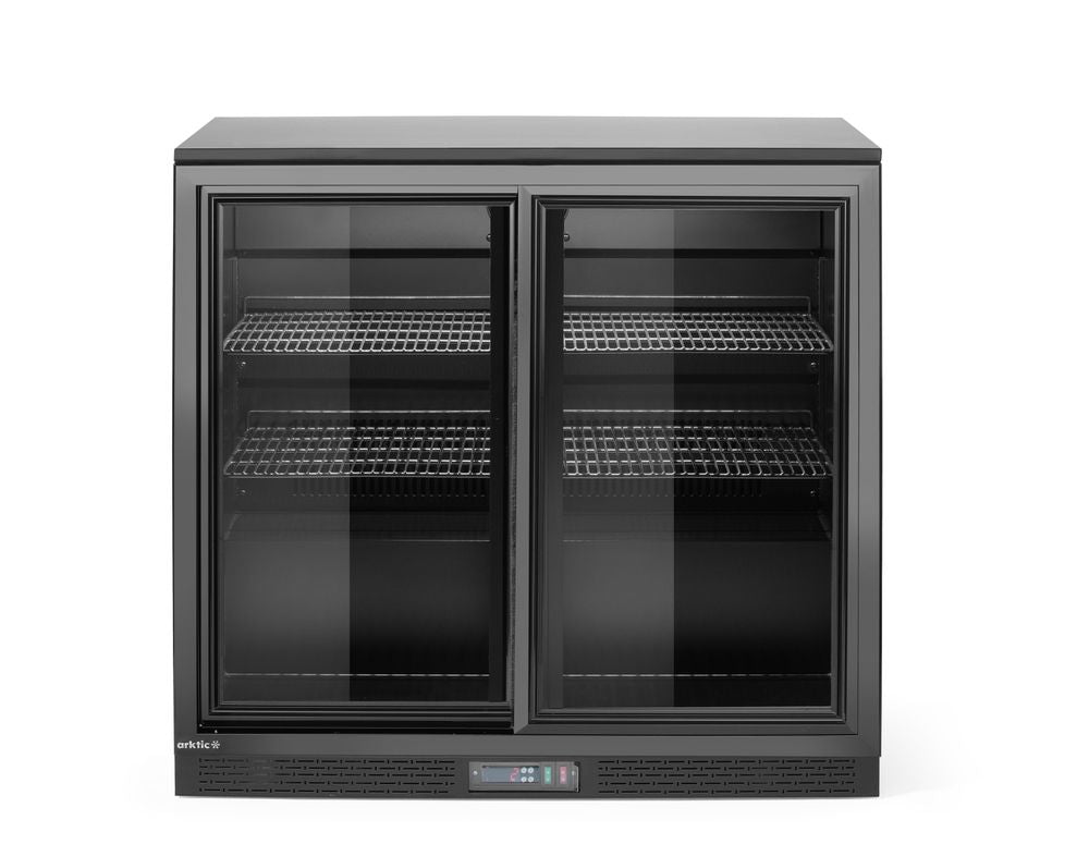 Frigorifero per bar posteriore con doppie porte scorrevoli Arktic - lunghezza 530 × larghezza 900 × altezza 890 mm | HE236888
