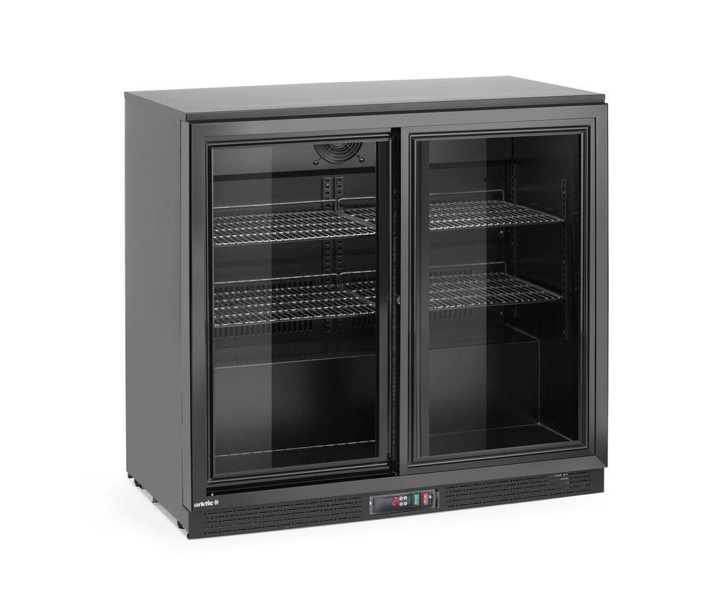 Frigorifero per bar posteriore con doppie porte scorrevoli Arktic - lunghezza 530 × larghezza 900 × altezza 890 mm | HE236888
