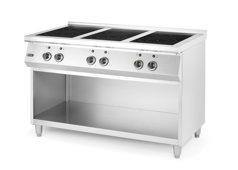 Piano cottura a induzione, 6 fuochi HENDI - lunghezza 732 × larghezza 1200 × altezza 315 mm | HE240076