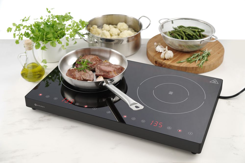 Induzione doppia HENDI - lunghezza 410 × larghezza 610 × altezza 56 mm | HE239414