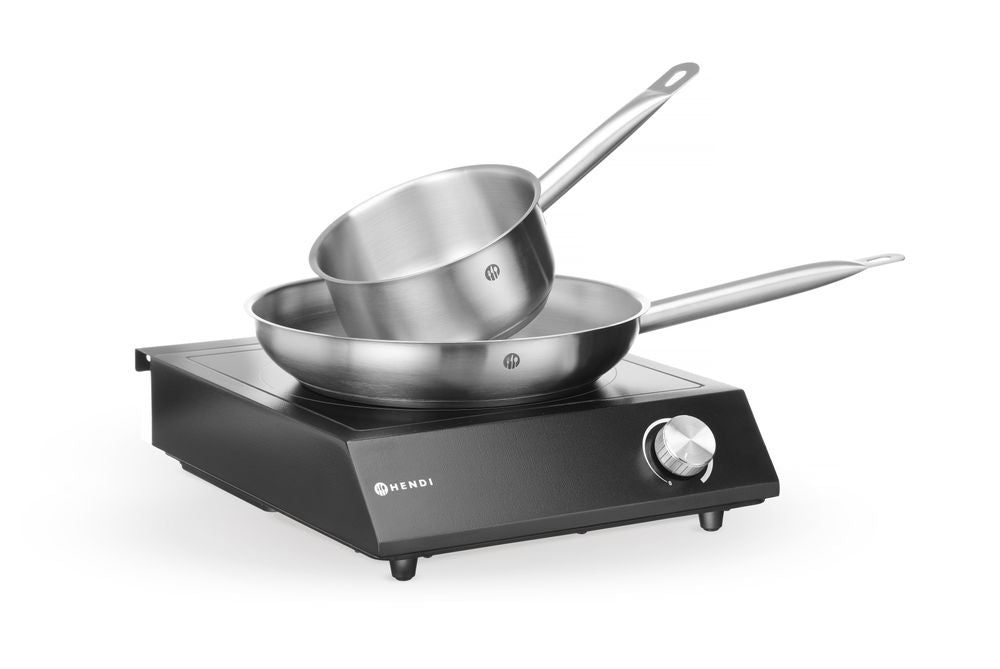 Set: induzione 3500W + pentola + padella HENDI - lunghezza 615 × larghezza 615 × altezza 95 mm | HE239889