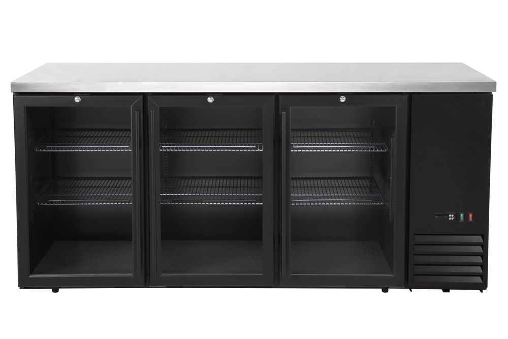 Bancone refrigerato, con porte in vetro Arktic | HE241325