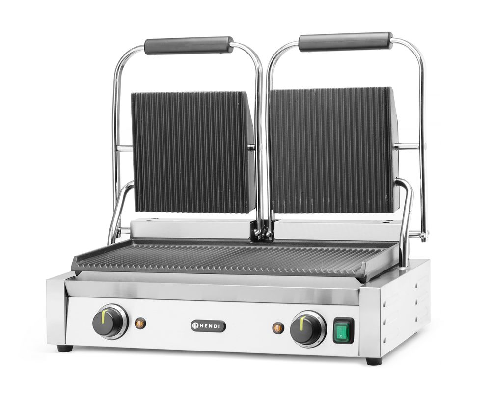Piastra panini, versione doppia HENDI - lunghezza 400 × larghezza 580 × altezza 212 mm | HE263709