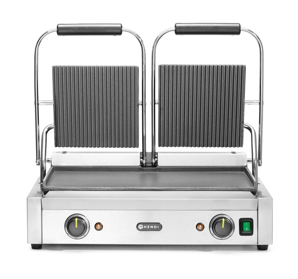 Piastra panini - versione doppia HENDI - lunghezza 395 × larghezza 569 × altezza 510 mm | HE263808