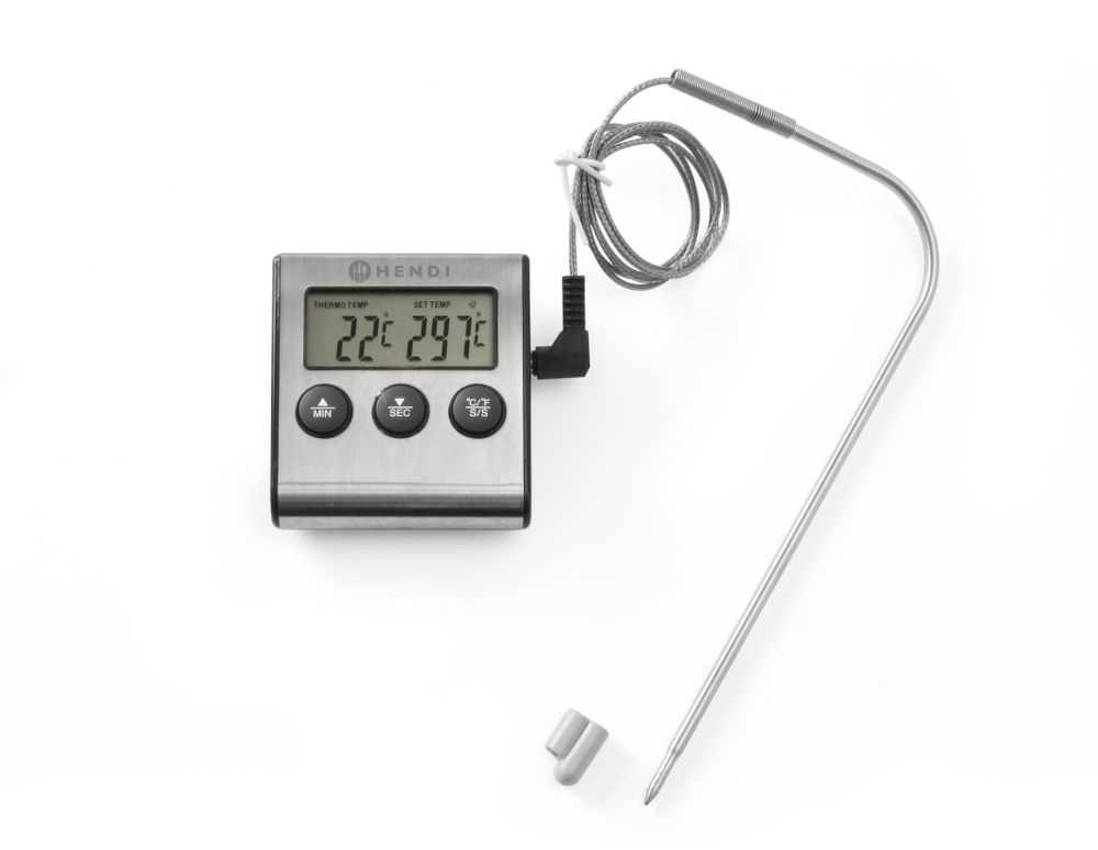 Termometro per arrosto con timer HENDI - lunghezza 20 × larghezza 80 × altezza 1020 mm | HE271346