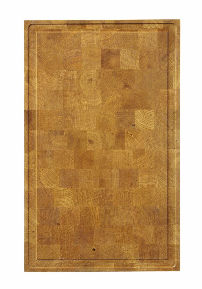 Tagliere di servizio in quercia, con venatura sul bordo HENDI - lunghezza 265 × larghezza 325 × altezza 30 mm | HE505458
