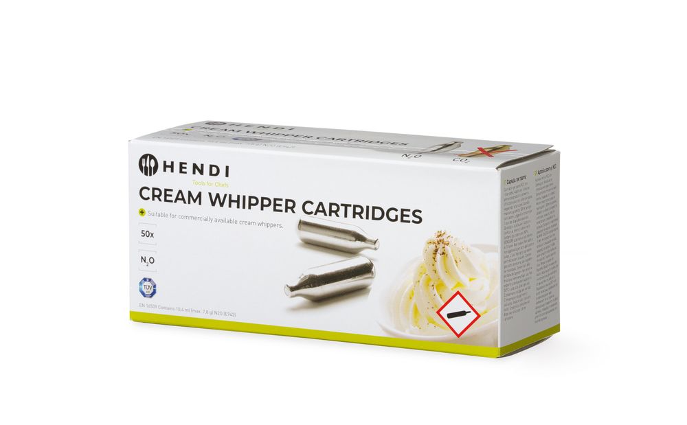 Capsule per panna HENDI - lunghezza 17 × larghezza 17 × altezza 65 mm | HE586907
