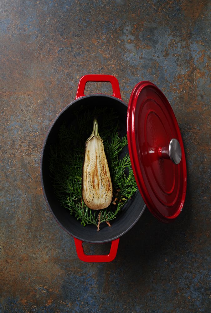 Casseruola in ghisa vetrificata. HENDI - lunghezza 225 × larghezza 365 × altezza 155 mm | HE626849