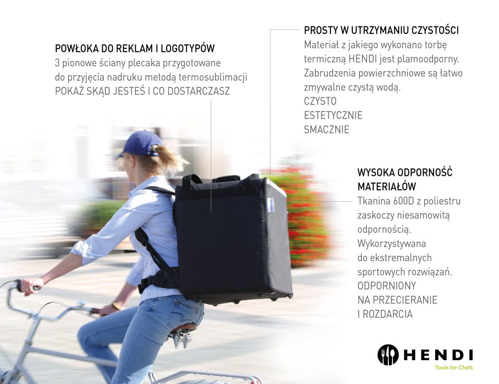 Zaino per la consegna di alimenti isolato HENDI - lunghezza 410 × larghezza 410 × altezza 490 mm | HE709801