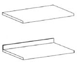 INOX BIM P.226A – illustrazione rappresentativa della serie Piani tamburati spessore 12/10 per banchi a parete