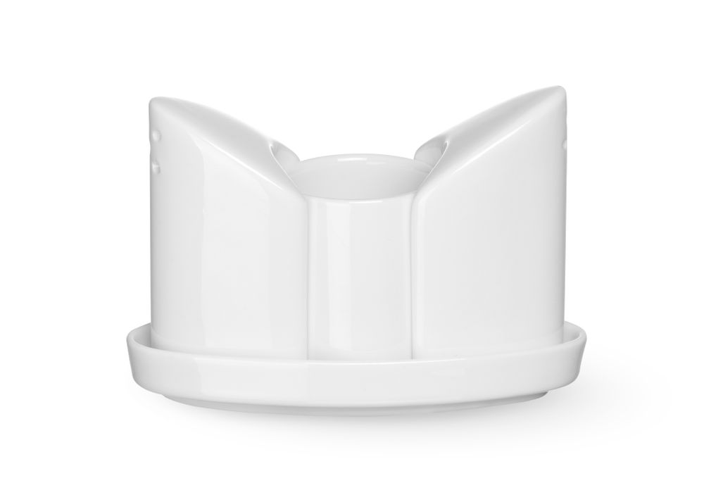 Set shaker per sale e pepe con portastuzzicadenti HENDI - lunghezza 54 × larghezza 126 × altezza 86 mm | HE786420