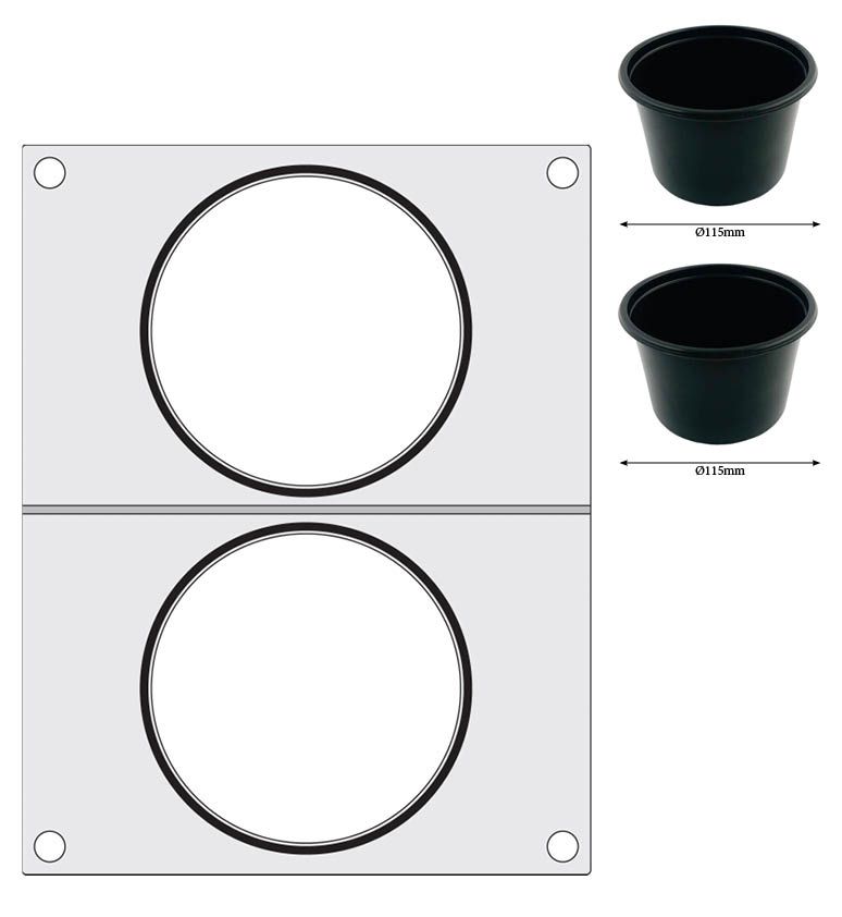 Matrice sigillante per vaschette HENDI - lunghezza 249 × larghezza 195 × altezza 15 mm | HE805633