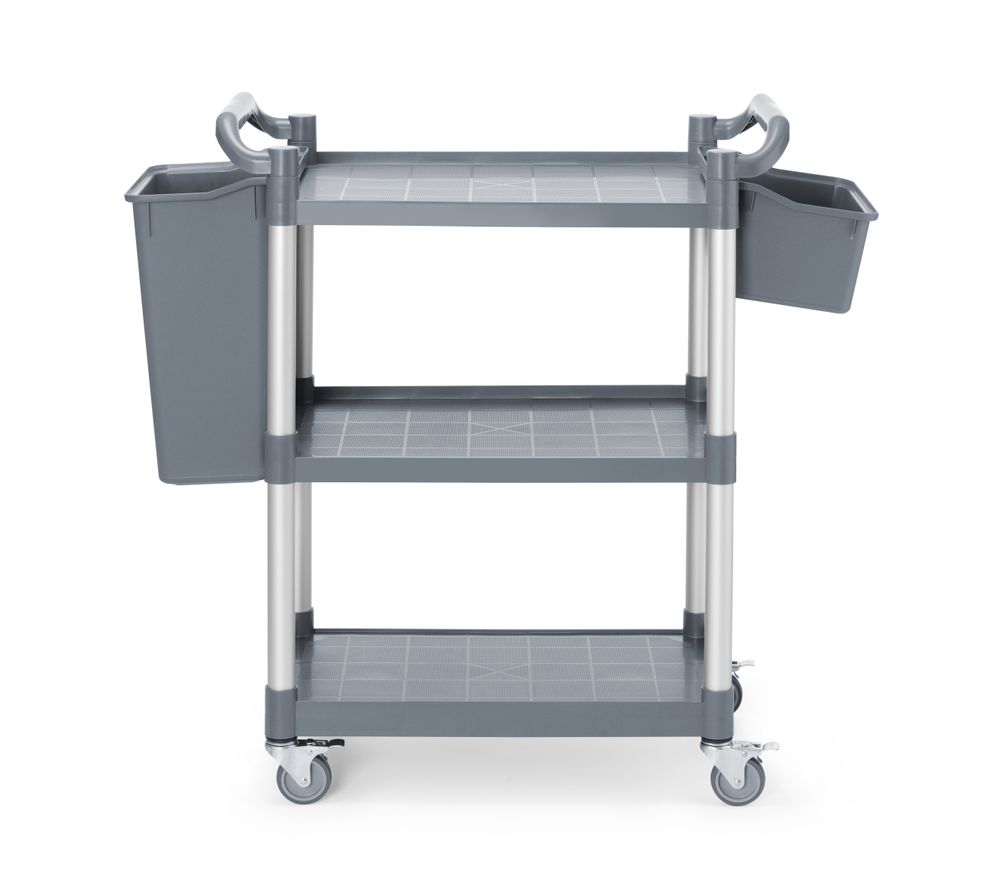 Carrello di servizio in polipropilene a 3 ripiani, piccolo AmerBox - lunghezza 800 × larghezza 422 × altezza 932 mm |