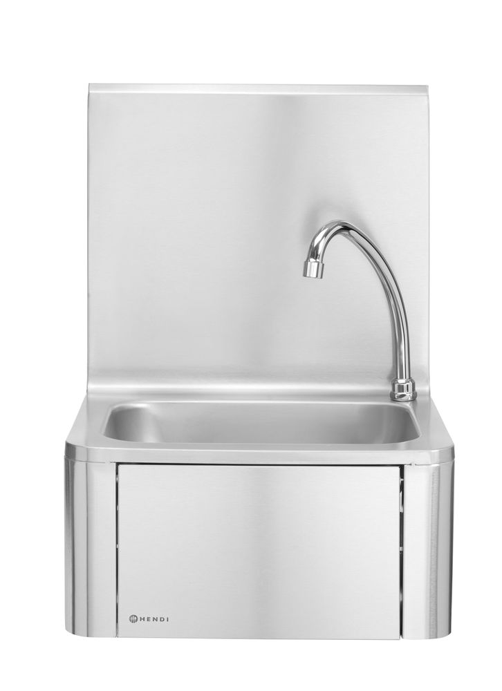Lavello da cucina, azionato a ginocchio HENDI - lunghezza 390 × larghezza 400 × altezza 600 mm | HE810309
