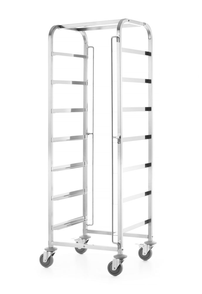 Trolley per cestelli lavastoviglie - 7 x 500 x 500mm HENDI - lunghezza 749 × larghezza 749 × altezza 1688 mm | HE810583