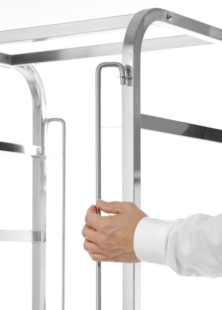 Trolley per cestelli lavastoviglie - 7 x 500 x 500mm HENDI - lunghezza 749 × larghezza 749 × altezza 1688 mm | HE810583