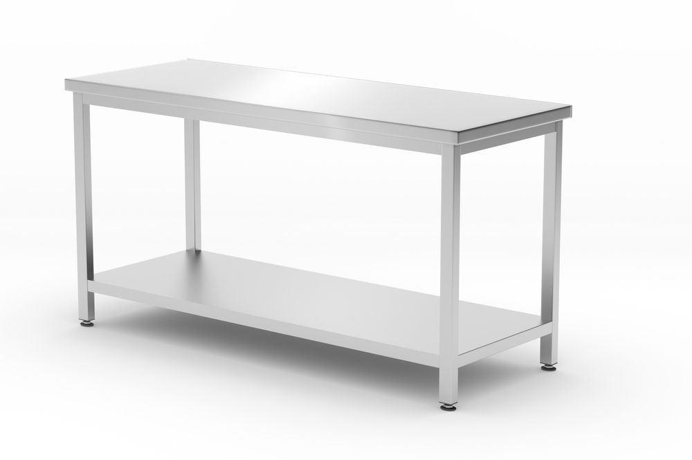 Tavolo centrale con ripiano – bullonato, profondità 600 mm HENDI - lunghezza 600 × larghezza 1601 × altezza 850 mm | HE811542