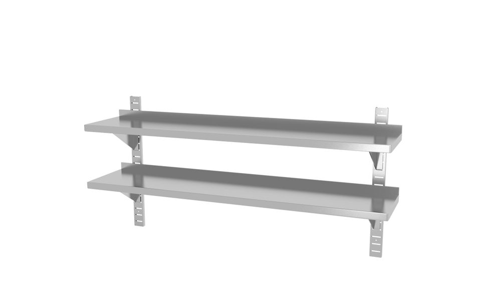 Ripiano a doppia parete, regolabile, con 2 staffe HENDI - lunghezza 295 × larghezza 799 × altezza 599 mm | HE811771