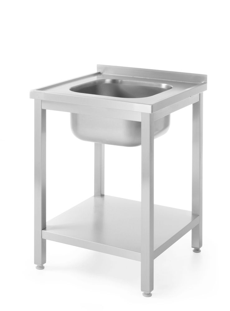 Tavolo lavello con ripiano – bullonato, profondità 600 mm HENDI - lunghezza 600 × larghezza 600 × altezza 890 mm | HE811856