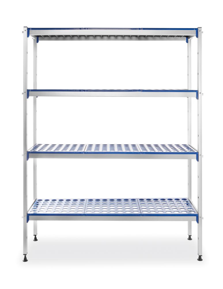 Scaffale di stoccaggio, alluminio HENDI - lunghezza 408 × larghezza 1275 × altezza 1690 mm | HE812273