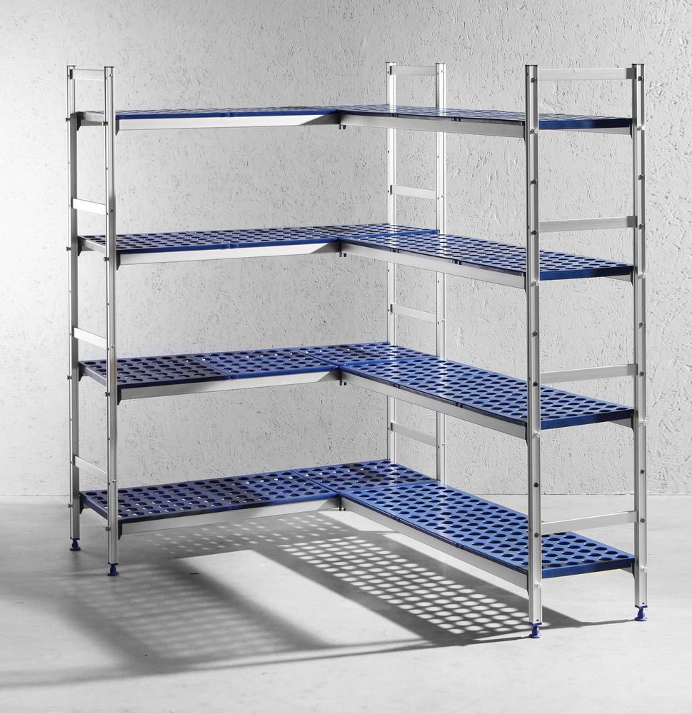 Scaffale di stoccaggio, alluminio HENDI - lunghezza 408 × larghezza 1275 × altezza 1690 mm | HE812273
