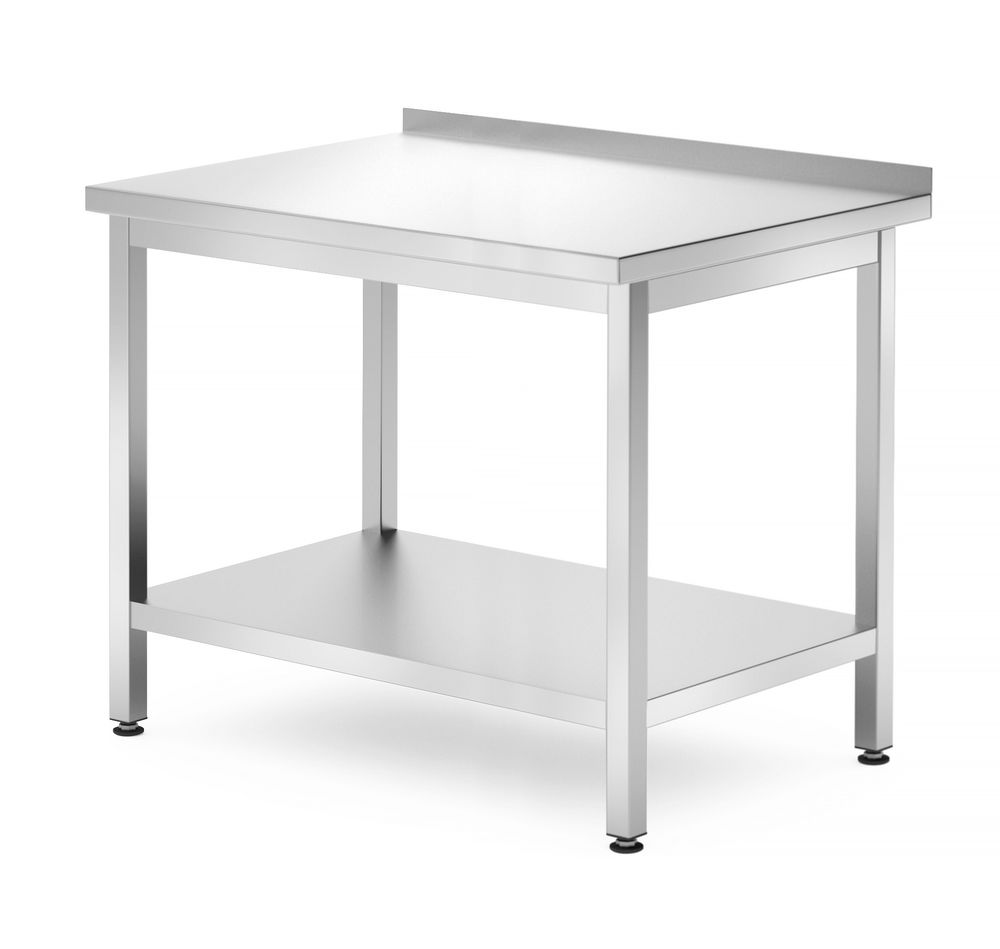 Tavolo a parete con ripiano - bullonato, profondità 700 mm HENDI - lunghezza 698 × larghezza 1000 × altezza 886 mm | HE812723