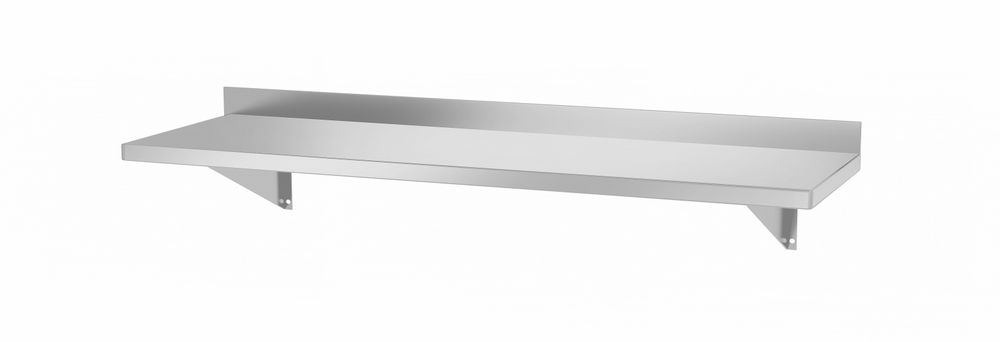 Ripiano a parete, con 2 staffe HENDI - lunghezza 300 × larghezza 1001 × altezza 219 mm | HE816493