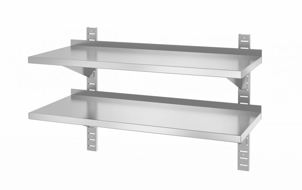 Ripiano a doppia parete, regolabile, con 2 staffe HENDI - lunghezza 394 × larghezza 996 × altezza 599 mm | HE816592