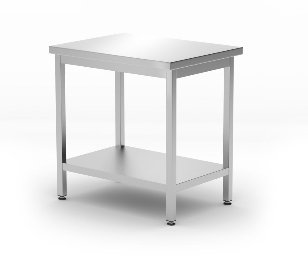 Tavolo centrale con ripiano – bullonato, profondità 600 mm HENDI - lunghezza 600 × larghezza 802 × altezza 840 mm | HE817100