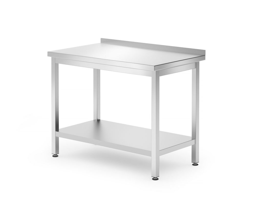 Tavolo a parete con ripiano – bullonato, profondità 600 mm HENDI - lunghezza 599 × larghezza 1002 × altezza 915 mm | HE817278